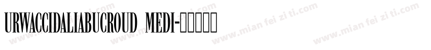 URWAccidaliaBucRouD Medi字体转换